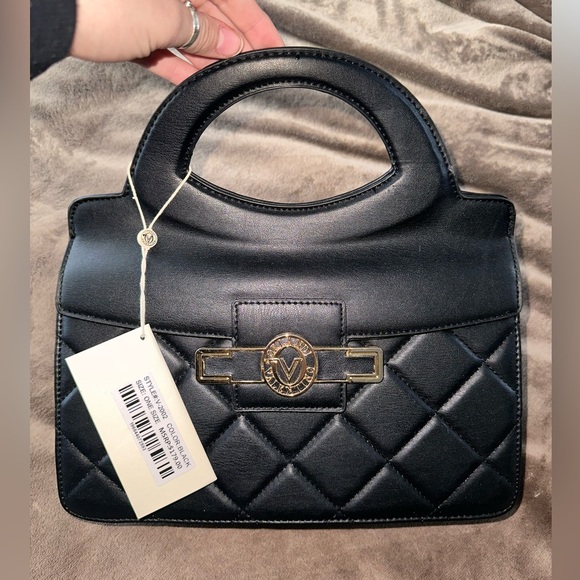 NWT! Valentino Orlandi Leather Handbag- Black - Picture 4 of 6